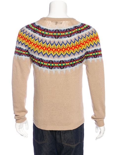 gucci fair isle sweater|gucci sweater.